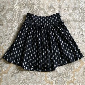 Black & White Paisley Circle/Skater Skirt